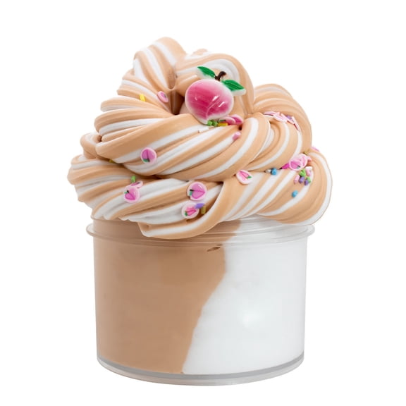 Slime Toy, 70Ml Stress Relief Colorful Mud Toy With Cute Peach Decoration, For Kids S Relaxation Party Favors Sensory Play
