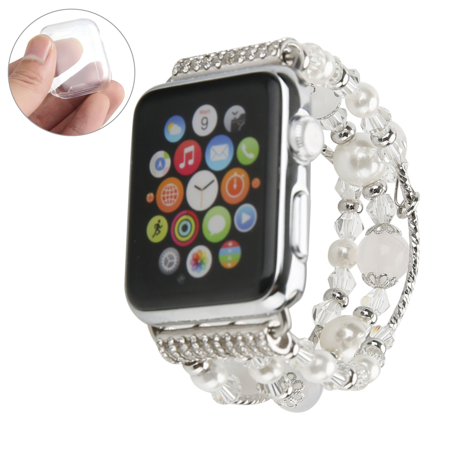 Compatible Watch 3840mm / 4244mm, Resin Replacement iWatch Band for