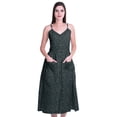 thumbnail image 1 of Moomaya Robe Décontractée en Coton Imprimé à Bretelles Spaghetti Robe Maxi Évasée d'Été pour Femmes, 1 of 6