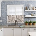thumbnail image 6 of Kitchen Curtains Set, Beige Coffee Kitchen Curtains and Valances Set, Farmhouse Coffee Theme Rustic Rod Pocket Tier Curtains 24 Inch Length for Cafe/Bedroom Windows, 6 of 6