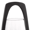 thumbnail image 4 of Bouclair Black Glass Candle Holder with Wooden Base, 4 of 10
