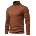 thumbnail image 4 of Baqcunre Knit Sweater Solid Color Round Neck Long Sleeve Pullover Sweater Men's Sweater Men's Tops,S,Mens Sweaters And Pullovers,Mens Sweater,Long Sleeve Shirts For Men,Mens Clothes,,Brown, 4 of 4