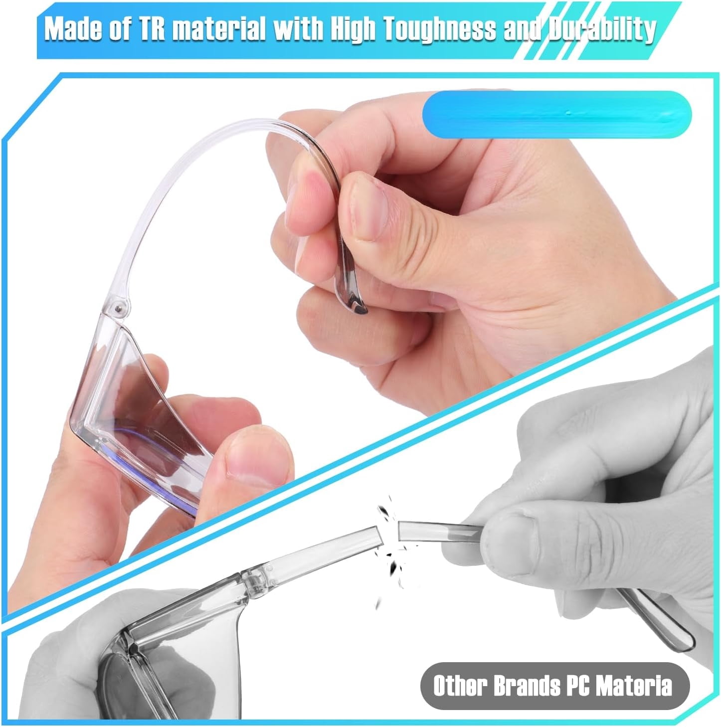 AM 4 Pack Safety Glasses Goggles For Women Anti Fog, Cute Protective Eyewear for Nurses, ANSI Z87+ Anti-Blue Light