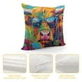 thumbnail image 4 of Orinice bull sunglasses tie dye Graphic Decorative Cotton Linen Throw Pillow Cover 1PC with Zipper Closure for Home Couch Living Room Bed Sofa 18x18in, 4 of 5