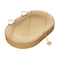 thumbnail image 3 of Rascador de Sisal para Gatos, Almohadilla Rascadora para Gatos de Interior con Pelota, Juguetes de Entrenamiento, Cama Ovalada para Rascar Gatos, para con oreja, 3 of 10