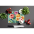 thumbnail image 2 of Ranunculus in Watercolor Glass Cutting Board Large 12 in x 15 in, 2 of 5