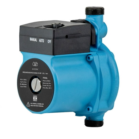 Bomba 35L Presurizadora de Agua AVERA PR35L Domestica Mejora la Presión