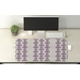 thumbnail image 2 of Floral Computer Mouse Pad, Repetitive Vertical Aligned Floral Peduncles Leaves Corolla Delicate Pattern, Rectangle Non-Slip Rubber Mousepad X-Large, 35" x 15", Pale Taupe Purple, by Ambesonne, 2 of 2
