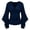 Navy, variant on Womens Fall Tops V Neck Ruffle Blouse for Women Long Sleeve Waist Ruched Flared Elegant Everyday Tunic Top White Xxl