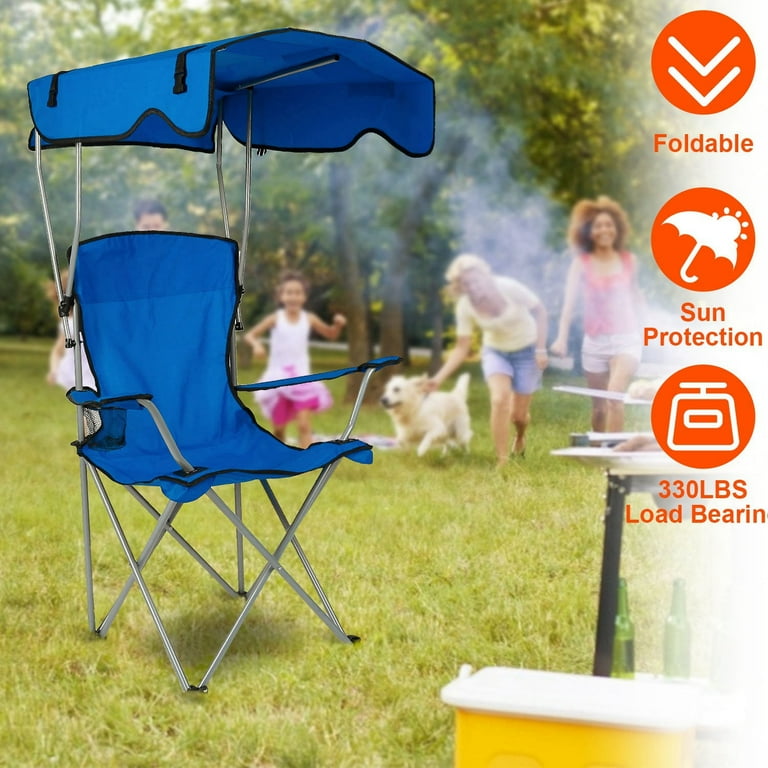 TeqHome Foldable Camping Chair Backpacking Canopy Chair TeqHome Foldable Camping Chair Backpacking Canopy Chair
