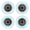 14""- White-Rabbi, variant on 4 Pack 16 inch UV Painted Universal Wheel Covers Full Coverage Hubcaps – Rabbit Design, Snap-On Rim Covers, White