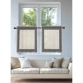 thumbnail image 4 of Black Cream Greek Key Tier Curtains 36 Inch Length,Sheer Curtains for Bedroom Living Room Window Geometric Greece Ancient Rustic Small Half Window Kitchen Curtains & Drapes 27.5"x36" 2 Panels, 4 of 6