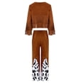thumbnail image 5 of Disfraz de vaquero occidental Unisex para niños, abrigo con flecos de manga larga y pantalones acampanados con estampado de vaca, disfraz de Halloween, 5 of 5