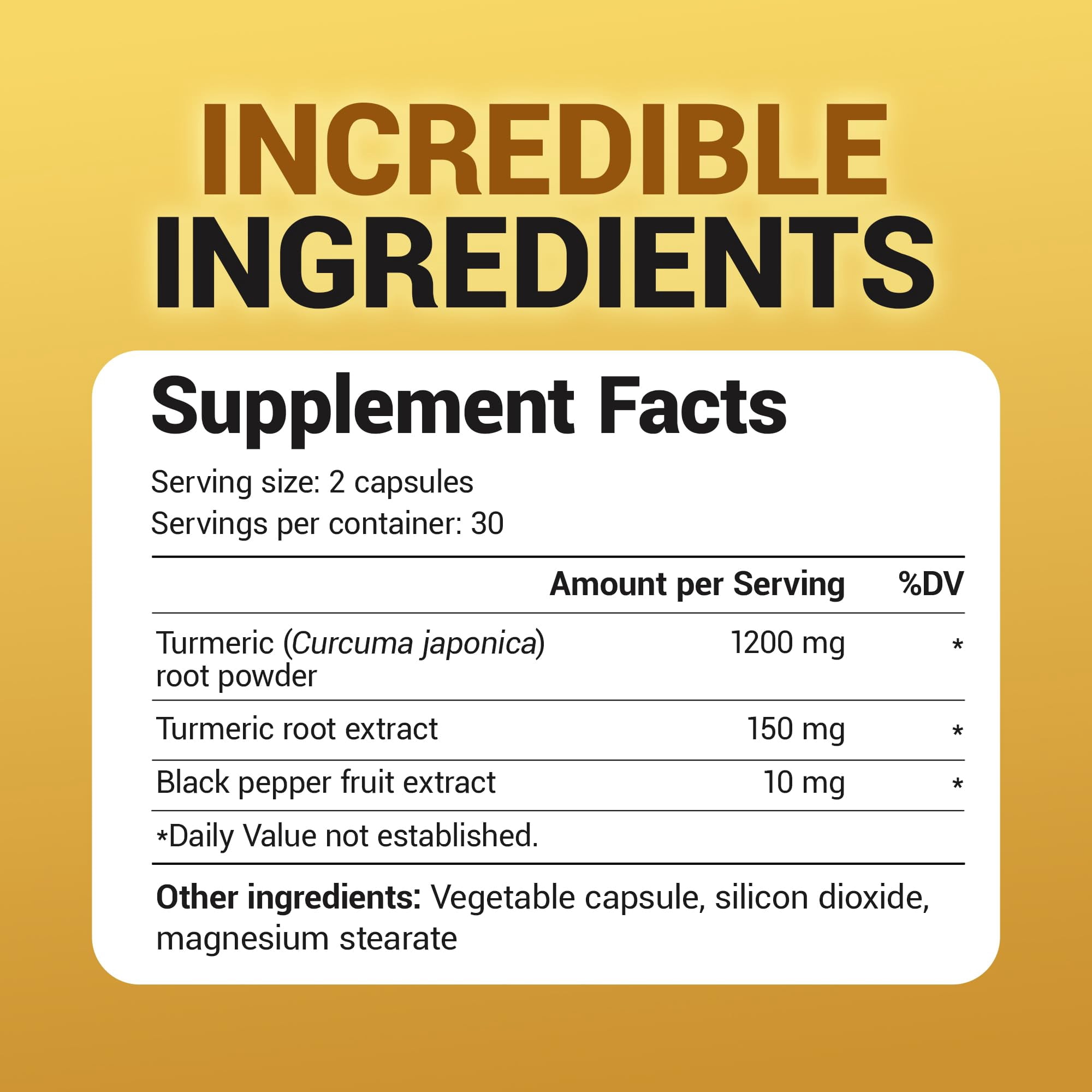 Dr. Berg Turmeric Curcumin with Black Pepper Extract - Turmeric with BioPerine Capsules, 60 Ct