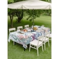 thumbnail image 5 of 54x80 Inch Outdoor Tablecloth with Umbrella Hole Zipper Rectangle Sea Turtle Coastal Rectangular Tablecloths Outside Waterproof Summer Beach Coral Ocean Seaweed Patio Table Cover for Picnic Party, 5 of 8