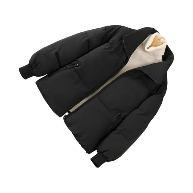 Qarigey Chaqueta acolchada de invierno para mujer, cómoda y cálida, esencial, fácil de limpiar, chaqueta acolchada para mujer Abrigos y chamarras negro SG
