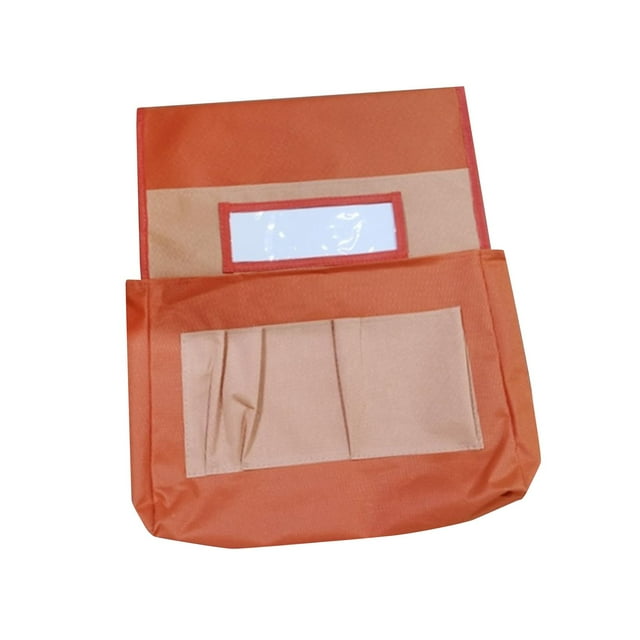 Bolsillo para el respaldo de la silla con múltiples bolsillos, bolsillo de almacenamiento para la oficina, guardería o el hogar. Naranja