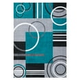 thumbnail image 4 of GlowSol 8' x 10' Modern Geometric Area Rug Washable Rug Non-Shedding Stain Resistant Carpet for Dining Room Office, Tturquoise, 4 of 7