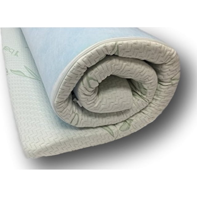 ViscoLogic Gel Memory Foam Mattress Topper with Bamboo Fibre Washable Cover, 2 Inch Queen Topper