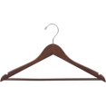 thumbnail image 2 of INTERNATIONAL HANGER Rubber Coated Non-Slip Walnut Wood Suit Hanger, 50 Pack, 2 of 5