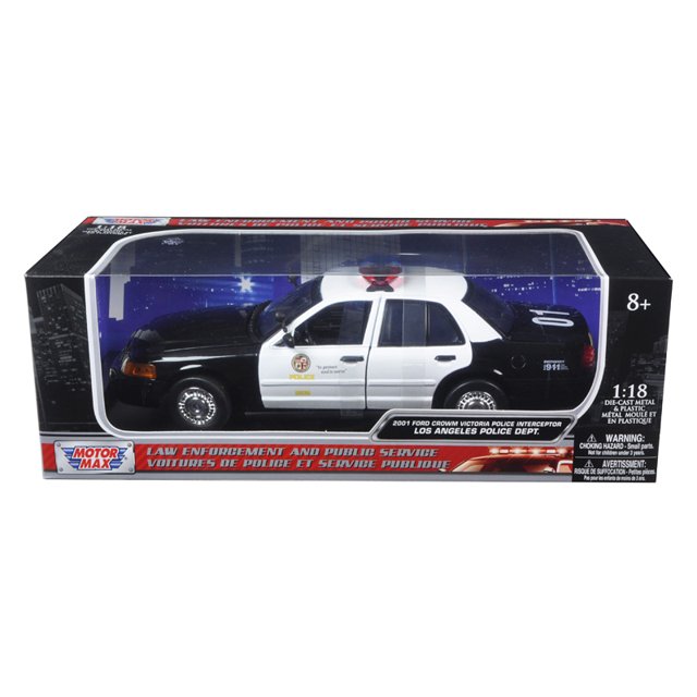 2001 Ford Crown Victoria Departamento de Policía de Los Ángeles LAPD Car 1/18 Diecast Car Model by Motormax Anaa Inc 73539