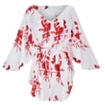 thumbnail image 5 of DHFJKG Summer Swimwear Cover-Ups Women Floral Printed Beach Vacation Clothes Batwing Long Sleeve V Neck Tie Waist Versatile Beachwear, 5 of 5