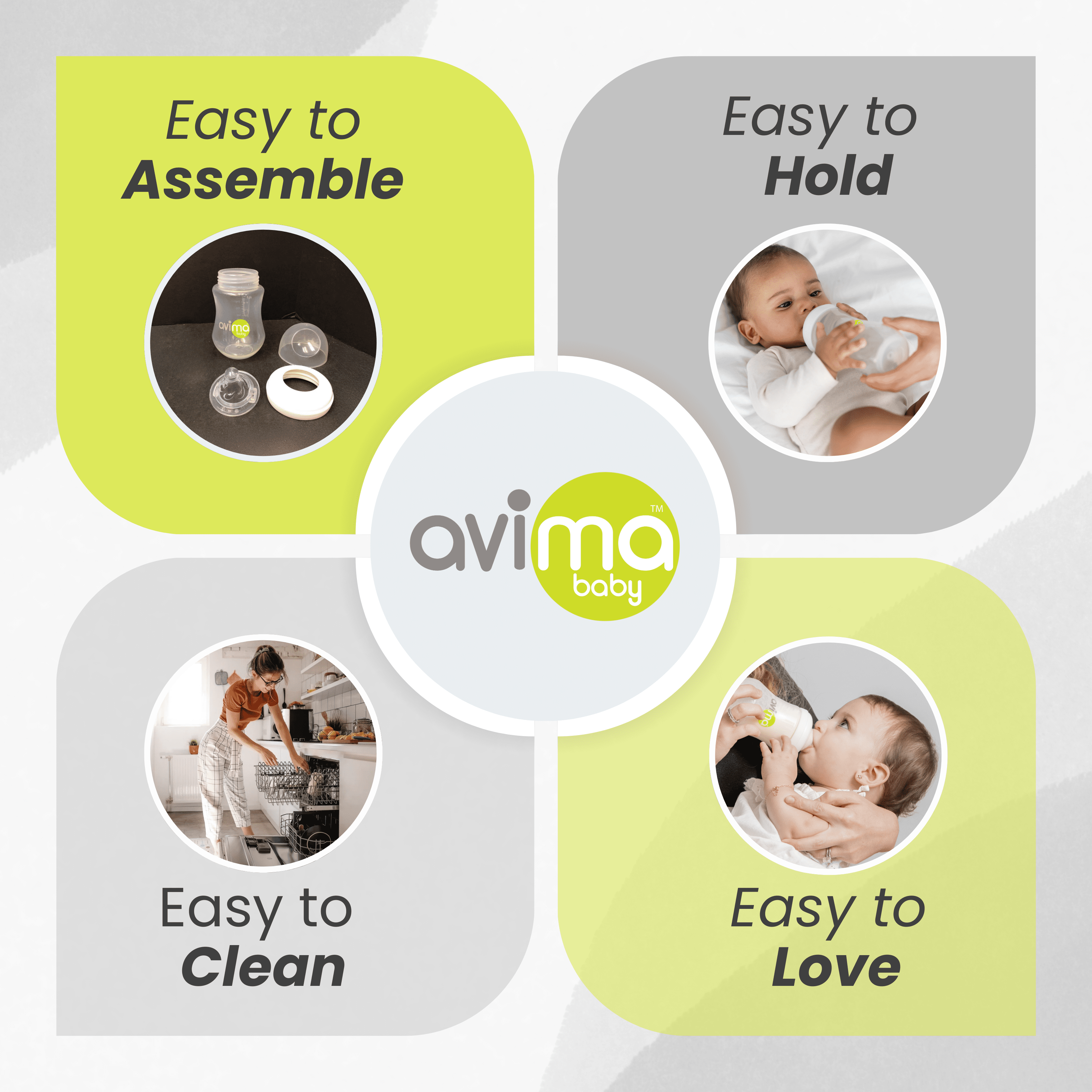 Avima Anti-Colic Baby Bottle Newborn Starter Set, 22 Piece Set, Includes Nipples & Pacifiers