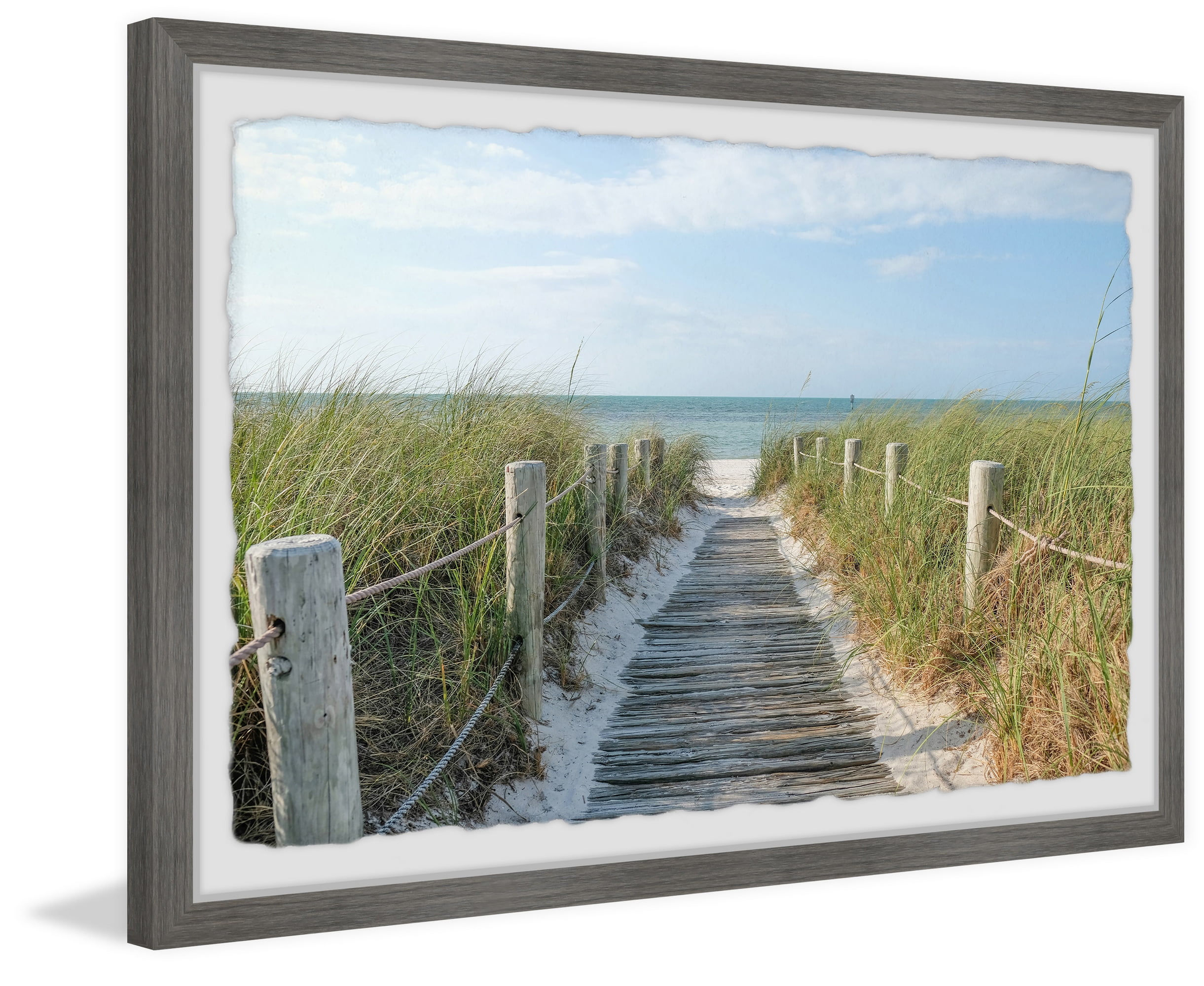 Rope Railings 24 in x 16 in Framed Painting Art Prints, by Marmont Hill