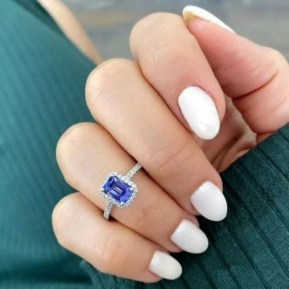 Certified Natural Tanzanite 925 Sterling Silver Handmade Ring Statemant Ring