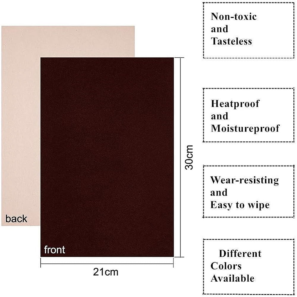 Jewelry Flocking Cloth Polyester Self-adhesive Fabric Rectangle Saddle Brown 29.5x20x0.07cm