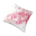 thumbnail image 3 of YFYANG Square Decorative Throw Pillow Case (Without Pillow Insert), Pink Watercolor Flowers Bedroom Sofa Car Cushion Cover, 18"x18", 3 of 9