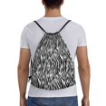thumbnail image 2 of Kdxio Zebra Print Drawstring Backpack Bag,Waterproof Draw String Back Sack, Gym Drawstring Bags Swim Bag For Unisex, 2 of 9