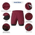 thumbnail image 3 of Active Men 2 In 1 Running Shorts Quick Drying Breathable Active Training Exercise Jogging Marathon Cycle Shorts, 3 of 7