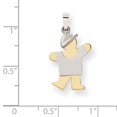 thumbnail image 2 of Charms Collection 14k Two-Tone Small Boy with Hat on Left Engravable Charm, 2 of 2