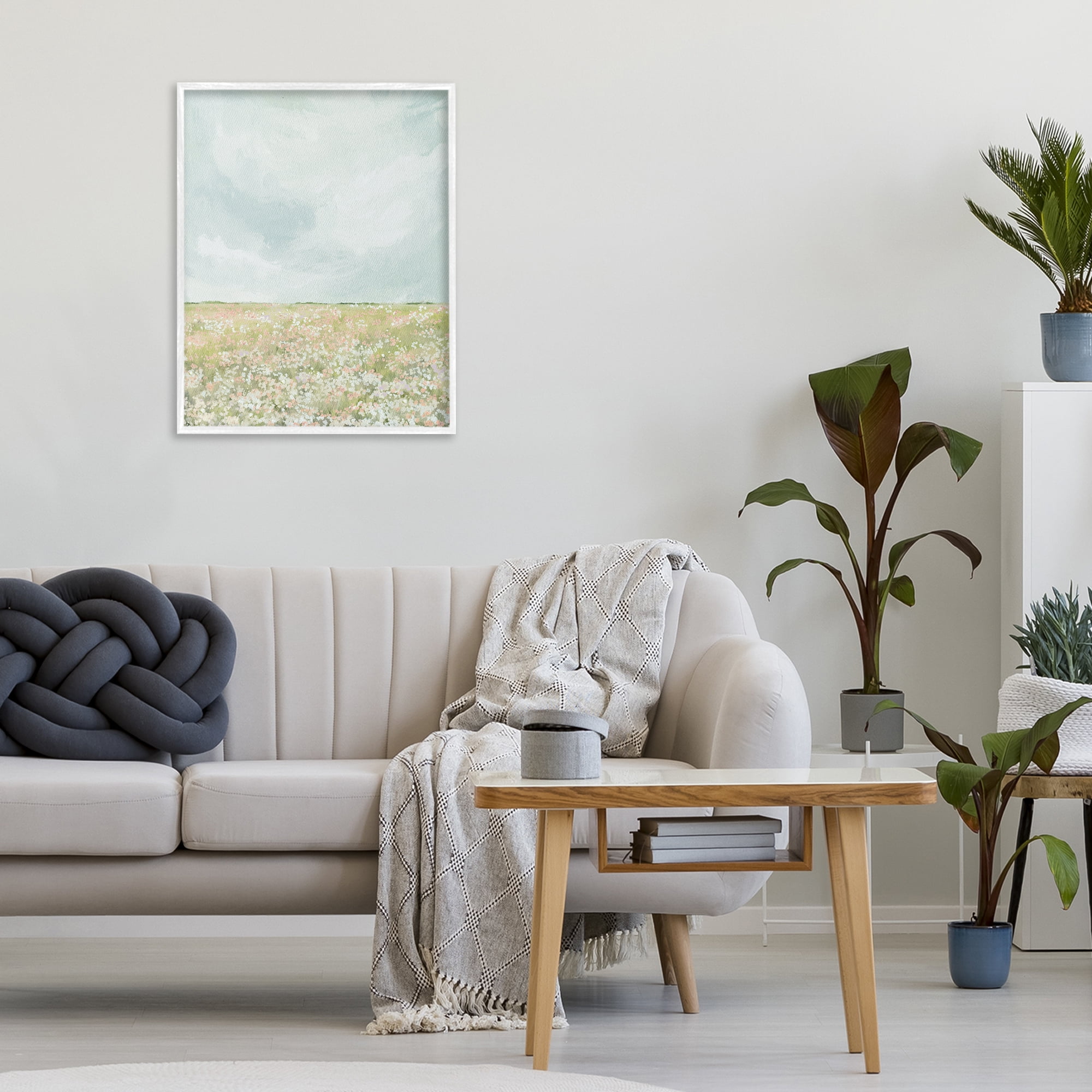 Stupell Industries Budding Field In Spring White Framed Giclee Art, design by Leah Straatsma