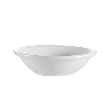 CAC China RCN-32 Clinton Rolled Edge 4-1/2-Inch Super White Porcelain Fruit Bowl 3.5-Ounce Box of 36 4-1/2-Inch,