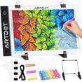thumbnail image 1 of Bloc de luz LED ARTDOT A4 para pintura de diamantes con acceso., 1 of 9