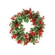 thumbnail image 4 of Corona de Navidad, corona de flores artificiales, centros de mesa de frutos rojos, corona de puerta de Navidad, corona de invierno de granja, 4 of 9