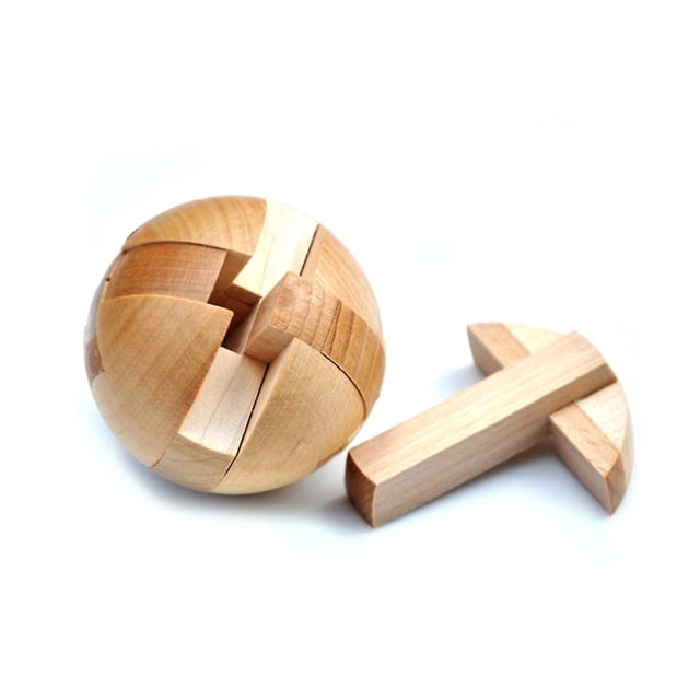 Juego de rompecabezas de esferas de madera, azul, clásico, Kongming Lock