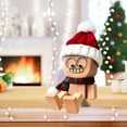 thumbnail image 5 of Liulin Christmas Shaking Feet Wooden Doll, Shaking Wooden Man Figurine with Spring Legs, Christmas Hat and Scarf, Tiny Wooden Shaking Man for Car Dashboard, Little Wooden Figure for Xmas Home Decor, 5 of 7