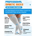 thumbnail image 7 of Wide Diabetic Socks for Men Women Plus Size, Extra Long Edema Sock with Thickened Sole, Non-Binding Loose Fit Socks for Swollen Feet, Lymphedema,Neuropathy- 2 Pairs Black, 7 of 7