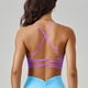 thumbnail image 4 of Mujeres de color sólido cuatro filas ajustable inalámbrico sujetador doble hombro yoga deportes sujetador a prueba de choques, ejercicio deportes sujetadores para mujeres, 4 of 6