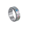 thumbnail image 1 of Anxiety Ring For Men Women Fidget Rings Stainless Steel Rotate Moon Star Roman Numerals Chain Rotating Ring 2022 Multicolour 6, 1 of 6