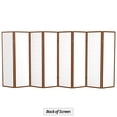 thumbnail image 7 of Red Lantern 5 ft. Tall Window Pane Shoji Screen - Walnut - 8 Panels, 7 of 7