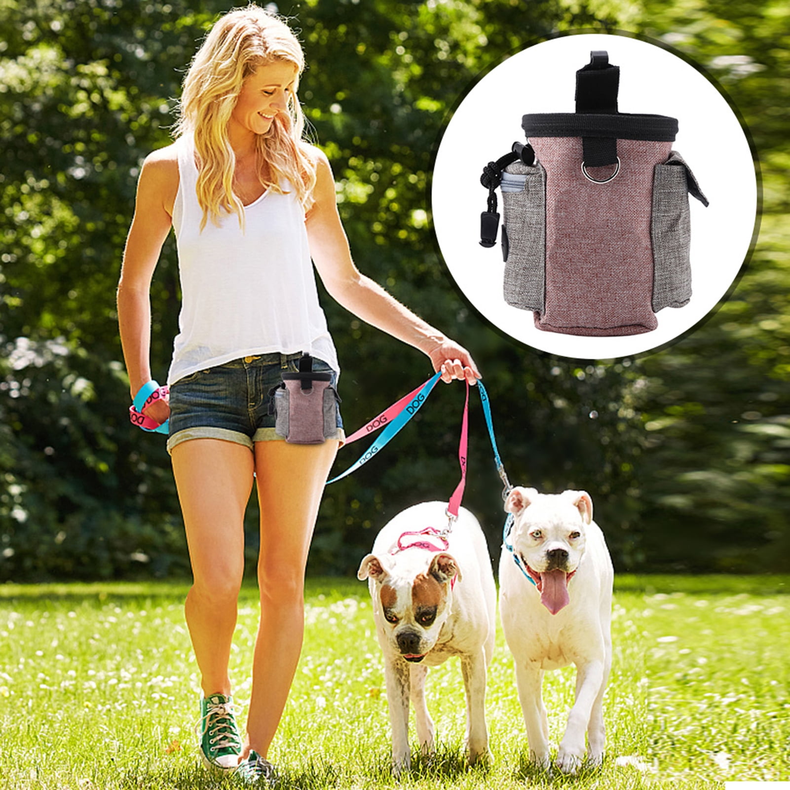 Cotton Linen Pet Feed Pocket, Dog Training Treat Bag, Detachable Resistant Dog Training Treat Bag Puppy For Pet Dog Pet Feed Pocket