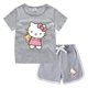 thumbnail image 5 of Hello Kitty-ropa para niños y niñas, Camiseta estampada bonita + Pantalones cortos, sudadera de cuello redondo de algodón puro, traje de camisa Base informal, 5 of 5