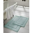 thumbnail image 2 of Modern Threads 2 Piece Non-Slip Cotton Adult Bath Rug Set, 17" x 24" & 21" x 34", Spa Blue, 2 of 5