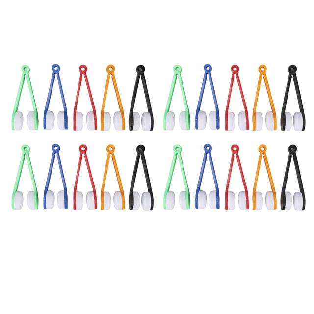 20 piezas cepillo para gafas, Mini limpiador de gafas suave, Clip, herramienta de limpieza de gafas de microfibra portátil