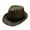 Coffee, variant on Men And Women Jazz Hat Solid British Sun Travel Headwear Classic Fedora Outdoor Summer Accessory Red One Size