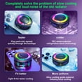 thumbnail image 3 of Kchsji G7 Magnetic Phone Cooler with RGB Lights - Heat Dissipation for Gaming, Live Streaming, Magnetic Back Clip for Stability, Universal Compatibility, RGB Lighting for Enhanced Experience, 3 of 9